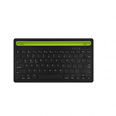 Tastatura Portabila Universala, Slim si Compacta, Wireless - Bluetooth, BK230, Negru-Verde foto