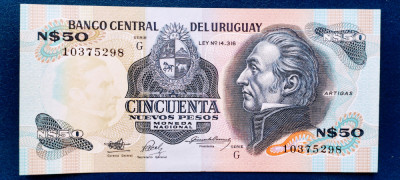 URUGUAY 50PESOS-1989 P61 UNC foto