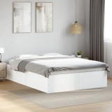 Cadru de pat, alb, 140x200 cm, lemn prelucrat