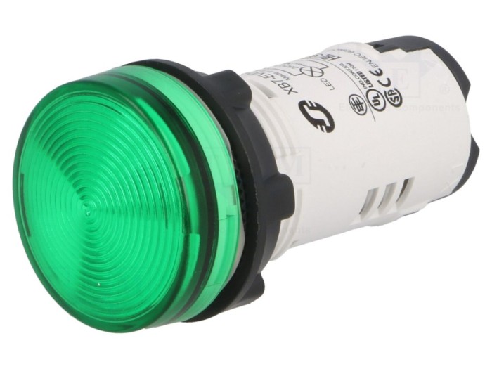 Lumină de control LED 230V verde