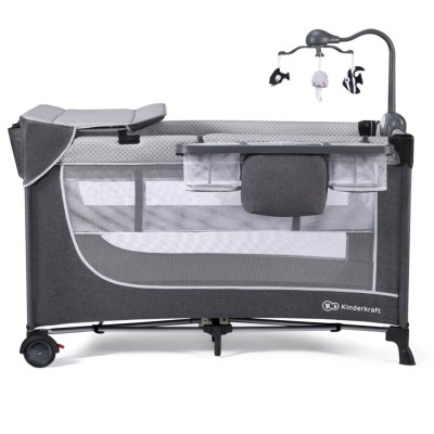 PATUT DE CALATORIE KINDERKRAFT LEODY, CU ACCESORII, GREY foto