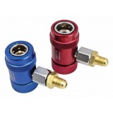 Set Cuple Rapide Aer Conditionat R1234YF Asta Techman, Inalta si Joasa Presiune, Racord 1/4 SAE, Aluminiu/Otel