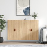 VidaXL Dulapuri montate pe perete, 2 buc, stejar sonoma, 69,5x34x90 cm