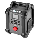 Radio (pentru santier, carcasa durabila) Energy+ 18V, acumulator neinclus (se poate alimenta si la 220V) HardWork ToolsRange