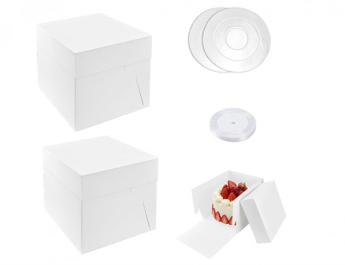 Set 2 cutii din carton pentru tort Kleemeiero, cu capac, 30,5 cm - RESIGILAT