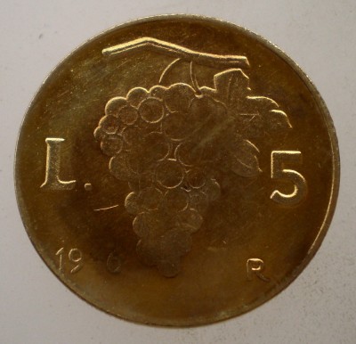 1.847 REPLICA ITALIA 5 LIRE 1946 R 22mm/4,0g foto