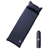 Saltea de camping auto-gonflabilă, cu pernă, 1 persoană, gri