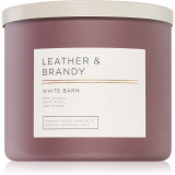 Bath &amp; Body Works Leather &amp; Brandy lum&acirc;nare parfumată 411 g