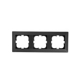 Rama pentru priza tripla ODAK EXEN, negru, design simplu si rezistent