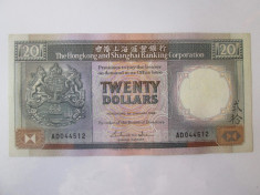 Hong Kong 20 Dollars HSBC 1988 foto