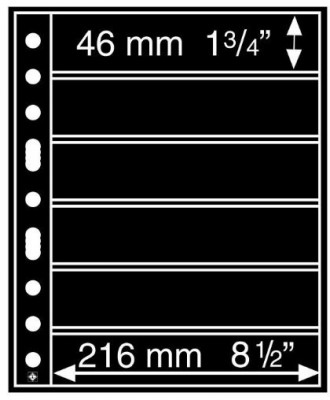 Set 5 folii GRANDE6S (A4) pentru timbre/colectibile de hartie foto