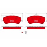 Placute frana Mercedes E-Class Convertible (A207), E-Class Coupe (C207), Glk-Class (X204), punte fata, pregatit pentru senzor uzura; TRW