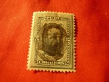 Timbru Peru 1894Gen. Remigio Morales Bermudez , val. 50C verde , cu supratipar, Nestampilat