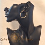 Cumpara ieftin Cercei rotunzi clasici, grosi, 3.5 cm , Eleganta rezistenta din Brazilia