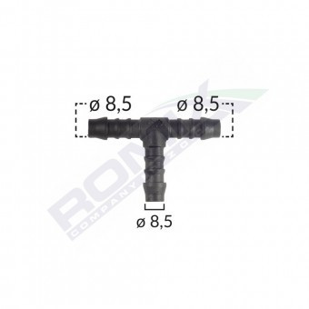 CONECTOR FURTUN TEU UNIVERSAL 8.5MM - NEGRU SET 5 BUC foto