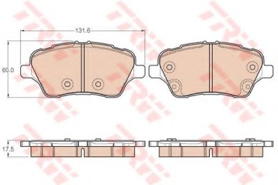 Set placute frana,frana disc FORD B-MAX (JK) (2012 - 2016) TRW GDB1959 foto