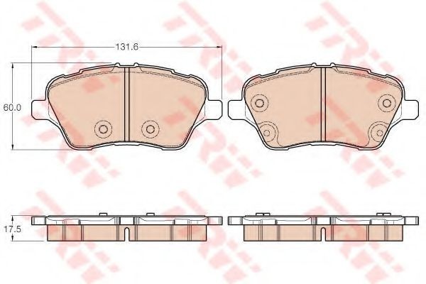 Set placute frana,frana disc FORD B-MAX (JK) (2012 - 2016) TRW GDB1959