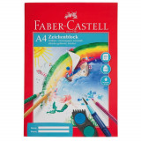 Bloc de Desen A4 Faber-Castell, 20 File, 100 g/m&sup2;, Bloc pentru Desen, Bloc pentru Desene, Bloc Desen, Bloc Desene, Bloc A4, Bloc Desen Faber-Castell,