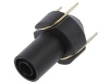 Soclu Banană 4mm 24A Negru PCB Izolat