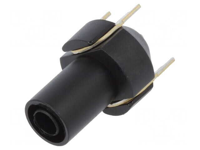 Soclu Banană 4mm 24A Negru PCB Izolat