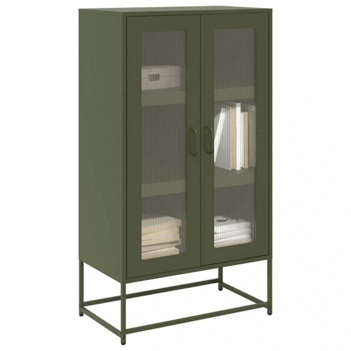 vidaXL Dulap &icirc;nalt, verde măsliniu, 68x39x123 cm, oțel 853360