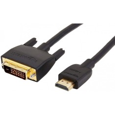 Cablu HDMI Tata - DVI-D 24+1 Tata 1.8m aurit FullHD negru