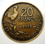 1.552 FRANTA 20 FRANCS FRANCI 1951, Europa, Bronz-Aluminiu