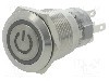 Intrerupator anti-vandalism, ON-ON, &Oslash;19mm, ONPOW - LAS1-AGQ-11ZET/R/12V/S