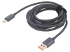 Cablu USB 2.0 A la C 2m negru textil 100W, Baseus