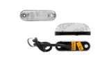 Lampa gabarit Universal, 12/24V, alb, omologare ECE, suport surub, cu LED, alb, cu fire, , Stanga, Dreapta 82x25x29mm, ovala