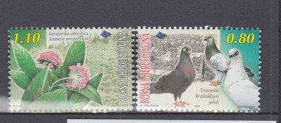 BOSNIA HERTEGOVINA 1996 FLORA SI FAUNA PORUMBEI SERIE MNH foto