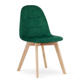 Scaun bucatarie/living, Artool, Bora, catifea, lemn, verde, 44.5x54x81.5 cm, Leobert