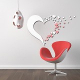 Sticker Acril Creativ, Oglinda Acrilica, Inimioare