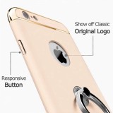 Cumpara ieftin Husa iPhone SE 2 (2020) Auriu 3in1 MyStyle Elegance Luxury Ring, Protectie Soc, Praf, Zgarieturi, Carcasa PC