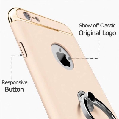Husa Apple iPhone SE2, MyStyle Elegance Luxury 3in1 Ring Gold foto
