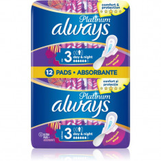 Always Platinum Night Size 3 absorbante pentru noapte 12 buc