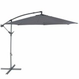 Umbrela Gradina Kingfisher Gri, 300 cm, Tip Lalea, Poliester, Husa Protectie Inclusa