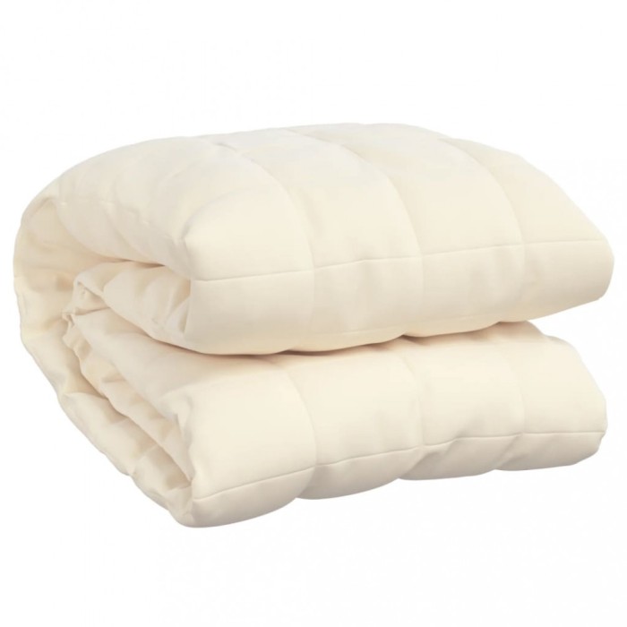 Patura grea, crem deschis, 152x203 cm, 11 kg, material textil