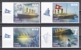 Sao Tome si Principe 2020 - Nava Titanic, Serie cu Tapsuri cu perforații doar pe 2 laturi, MNH