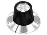 Buton rotativ plastic &Oslash;6,35mm cu flanșă &Oslash;15x18,1mm