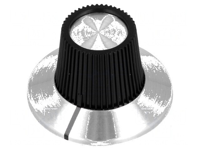 Buton rotativ plastic &Oslash;6,35mm cu flanșă &Oslash;15x18,1mm