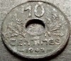 Moneda istorica 10 CENTIMES - FRANTA, anul 1942 * cod 5032 B = ERORI de BATERE, Europa, Zinc