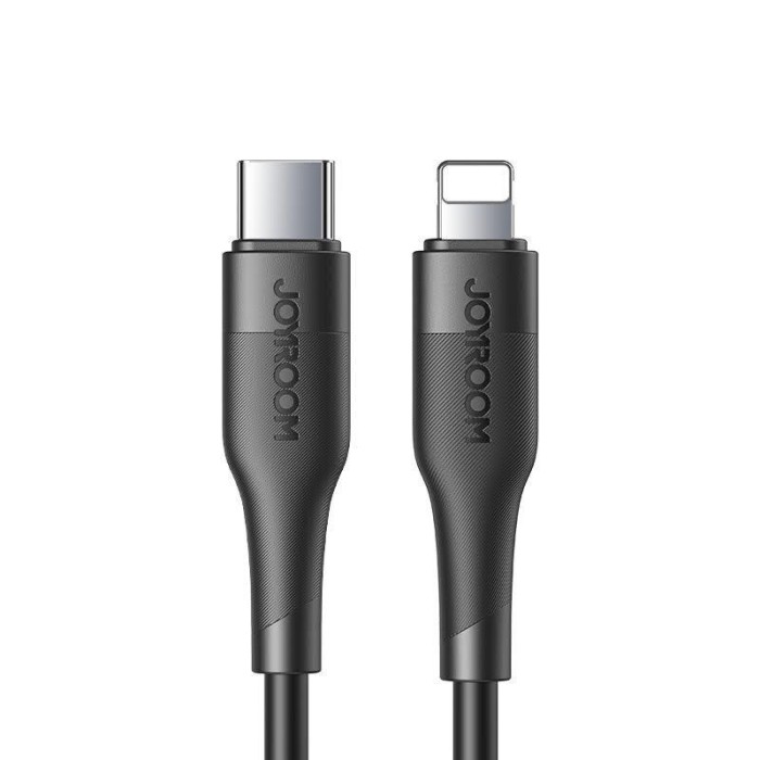 Cablu de date si incarcare, Joyroom, Type C, Lightning, 20 W, 1.2 M, Negru