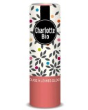 Ruj stralucitor cu unt de shea, ulei de ricin si ceara Bio Rosewood, 3.5g, Charlotte Bio