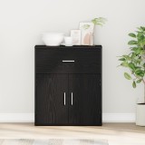 vidaXL Bufet cu sertar cu raft cu depozitare cu ușă Stejar negru 60 x 31 x 70 cm Lemn compozit