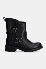 Answear Lab botine femei, culoarea negru, cu platforma, izolare usoara