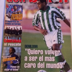 Revista fotbal - "DON BALON" (22.10.-28.10.2001)poster jucatorul COLOCCINI