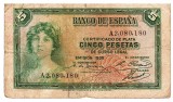 Spania 5 Pesetas 1935 P-85 Seria 2080180