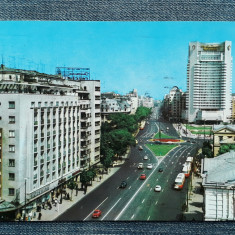 597 - Bucuresti Vedere spre B-dul N. Balcescu vedere Circulata / carte postala