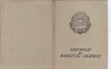 CERTIFICAT DE MUNCITOR CALIFICAT IN MESERIA DE ZIDAR 1964